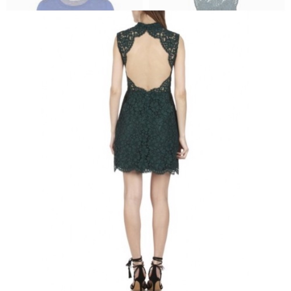 Sandro Sleeveless backless lace dress Green size 3